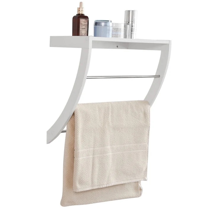 sobuyes.shopG47-W Porte-Serviettes Mural avec 1 Tablette et 3 Barres