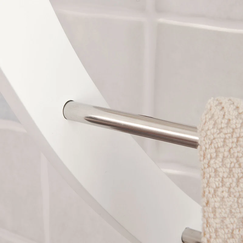 SoBuy FRG47-W Porte-Serviettes Mural avec 1 Tablette et 3 Barres