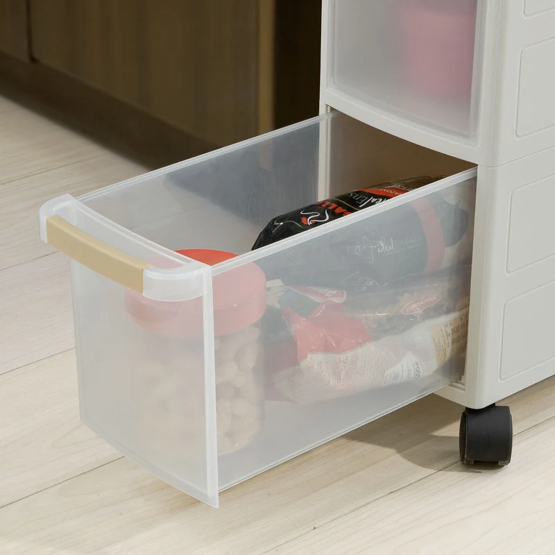 SoBuy FRG41-K-W Chariot de stockage,Étagère Armoire de cuisine salle de bain