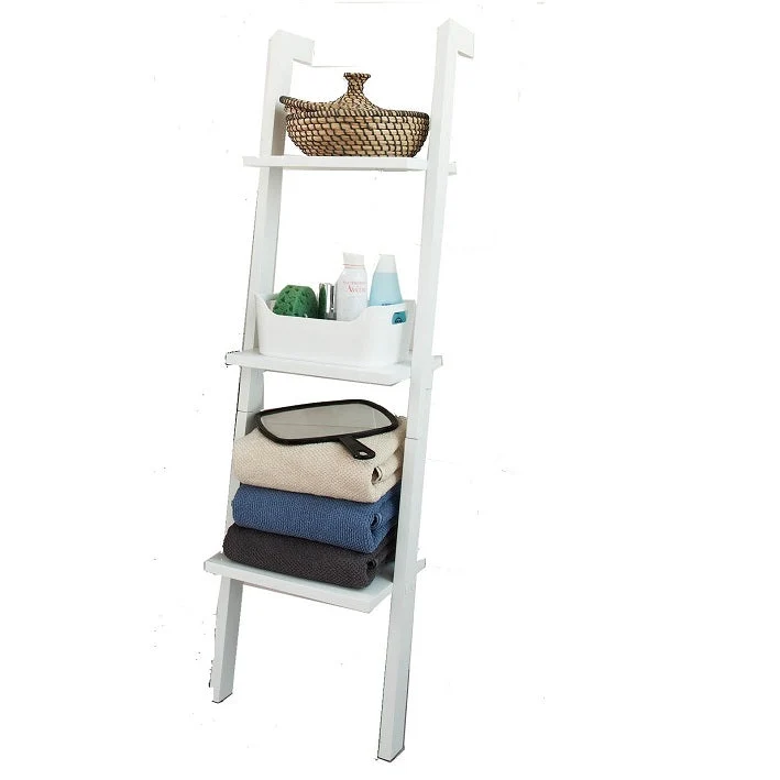 sobuyes.shopG32-W Étagère murale style échelle pour salon salle de bain Meuble de rangement