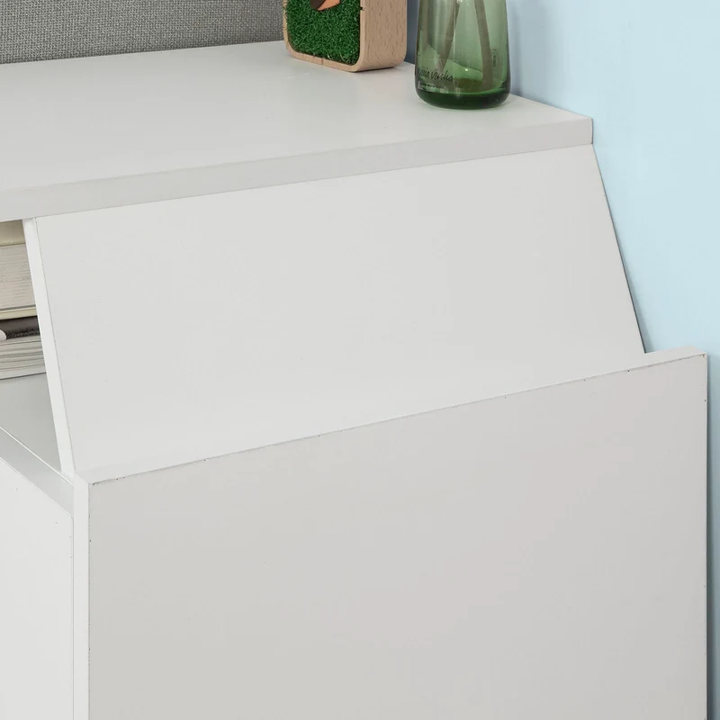 sebuyfr.comG261-W Table de Chevet Table d'Appoint Bout de Canapé avec 1 Tiroir 2 Niches