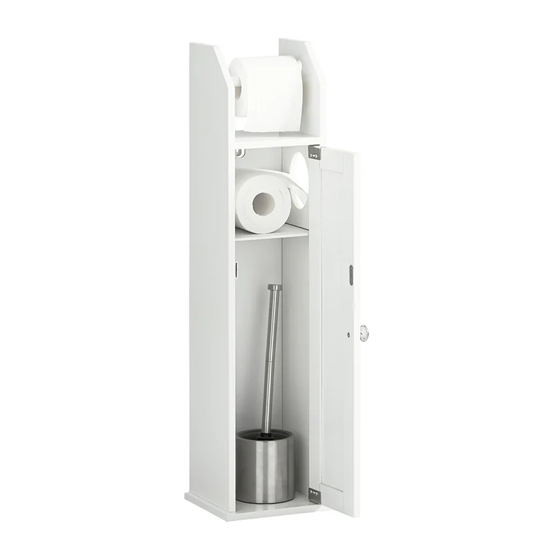sebuyfr.comG135-W Support Papier Toilette Armoir Porte-papier Toilettes Porte Brosse WC