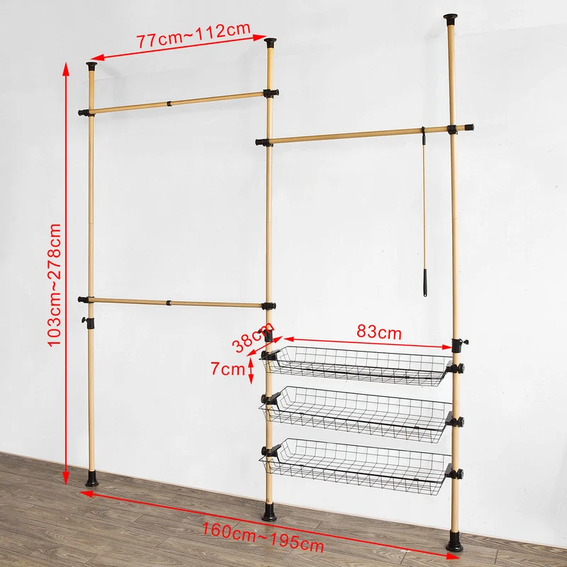 sebuyfr.comG106 Télescopique Garde-Robe Système Herkule, Portant de vêtement
