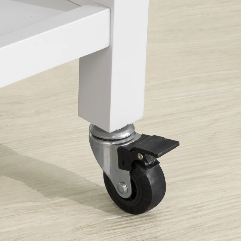 SoBuy FKW80-WN Desserte de Cuisine à roulettes Chariot de Cuisine de Service Table Roulante