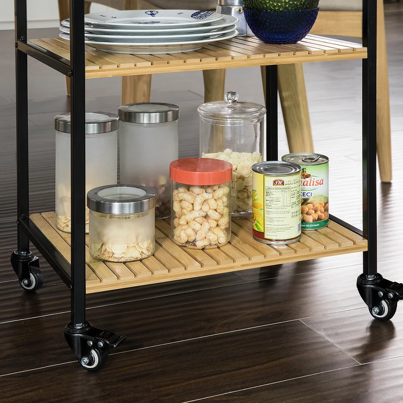 SoBuy FKW65-N Chariot de Service Desserte de Cuisine à roulettes Meuble de Rangement
