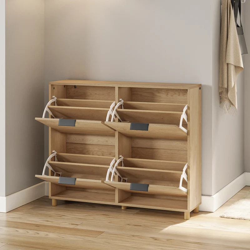 SoBuy FSR214-N Meuble à Chaussures Compact 24 cm de Profondeur – Naturel