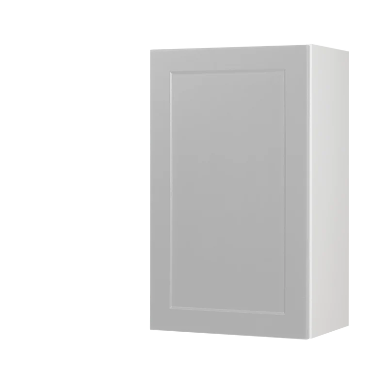 Cabinet de Haut - 1 Porte - 18 po de large x 36 po de hauteur - Polymère Shaker Gris