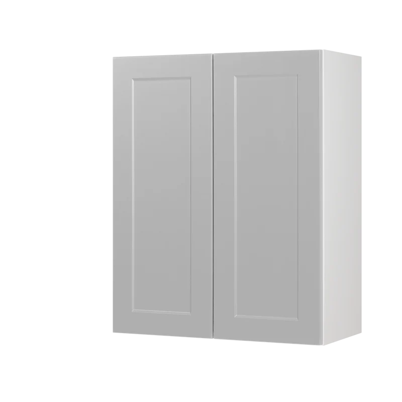 Cabinet de Haut - 2 Portes - 24 po de large x 36 po de hauteur - Polymère Shaker Gris
