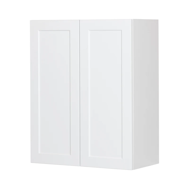 Cabinet de Haut - 2 Portes - 24 po de large x 36 po de hauteur - Polymère Blanc Shaker