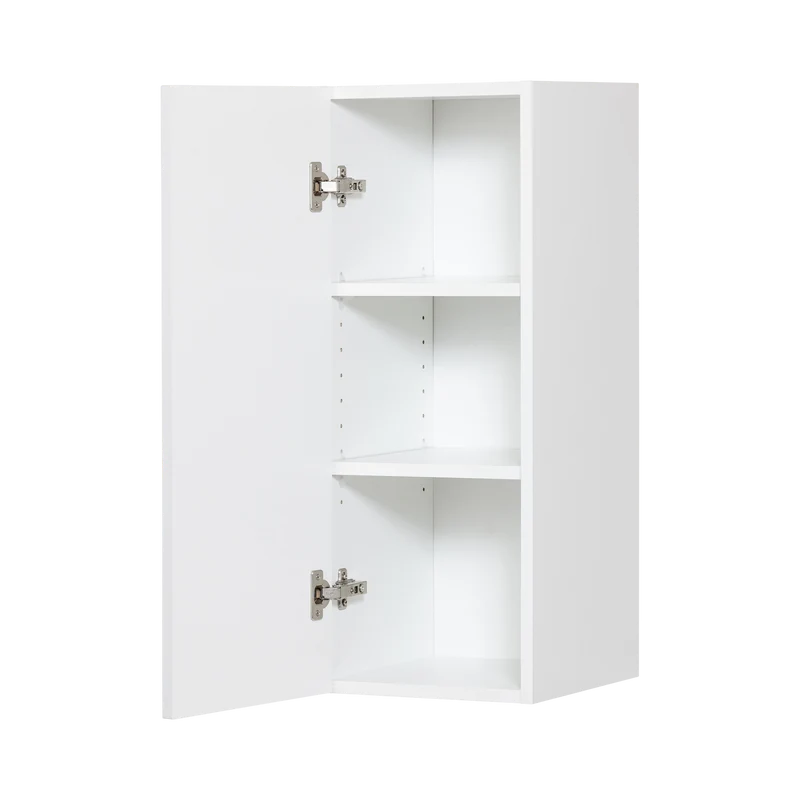 Cabinet de Haut - 1 Porte - 12 po de large x 36 po de hauteur - Polymère Blanc Shaker