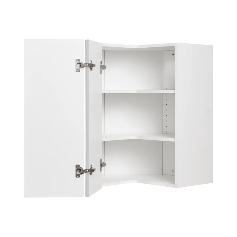 Cabinet de Haut Coin - 2 Portes - 24 po de large x 36 po de hauteur - Polymère Shaker Gris