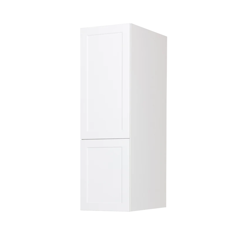 Cabinet de Haut Garde-Manger - 2 Portes - 15 po de large x 55 po de hauteur - Polymère Blanc Shaker