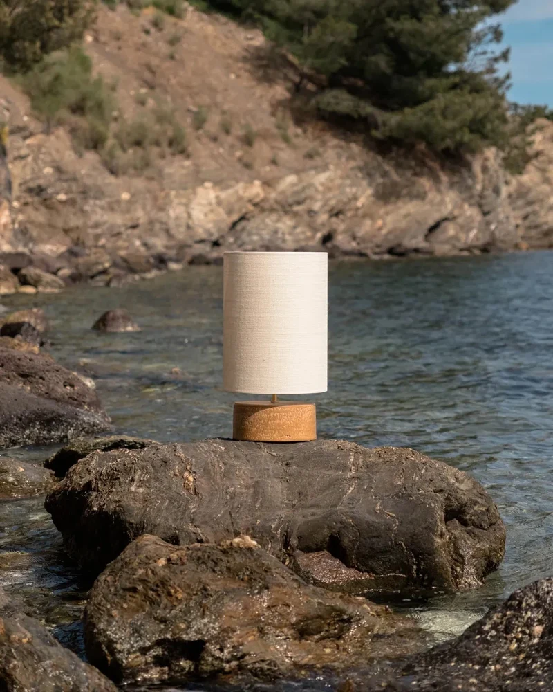 Lampe cylindre ambre