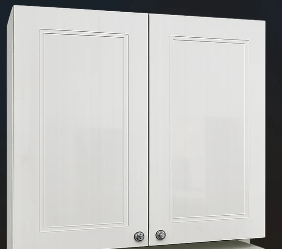 Cabinet de Haut Laveuse Sécheuse- 2 Portes - 30 po de large x 24 po de hauteur - Shaker Laquée Blanc Brillant