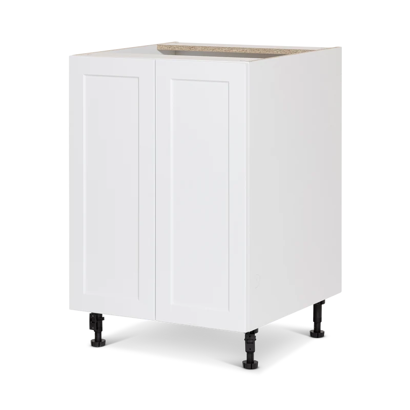 Cabinet de bas - 2 portes - 27 pouces de large - Polymère blanc shaker