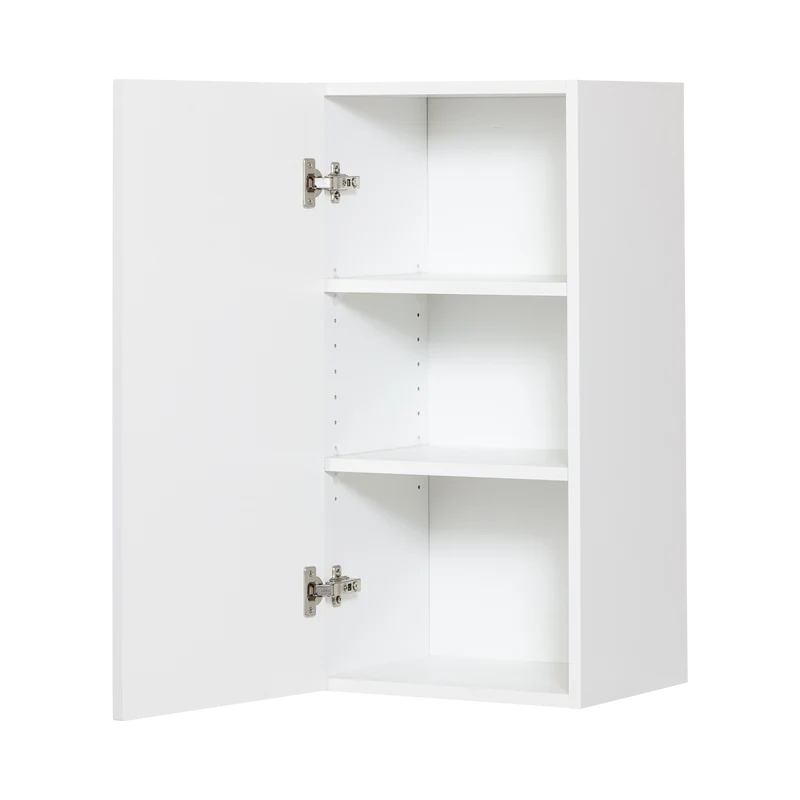 Cabinet de Haut - 1 Porte - 18 po de large x 30 po de hauteur - Polymère Blanc Shaker
