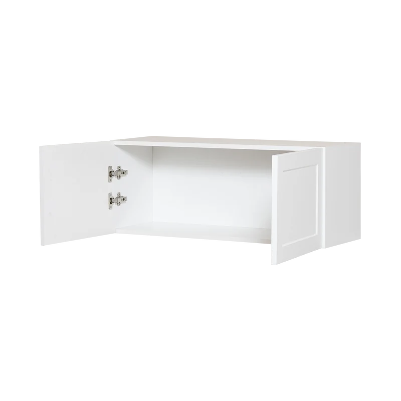 Cabinet de Haut - 2 Porte - 36 po de large x 14 po de hauteur - Polymère Blanc Shaker