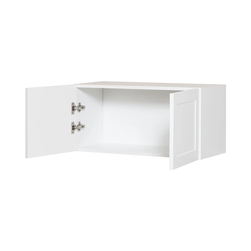 Cabinet de Haut - 2 Porte - 30 po de large x 14 po de hauteur - Polymère Blanc Shaker