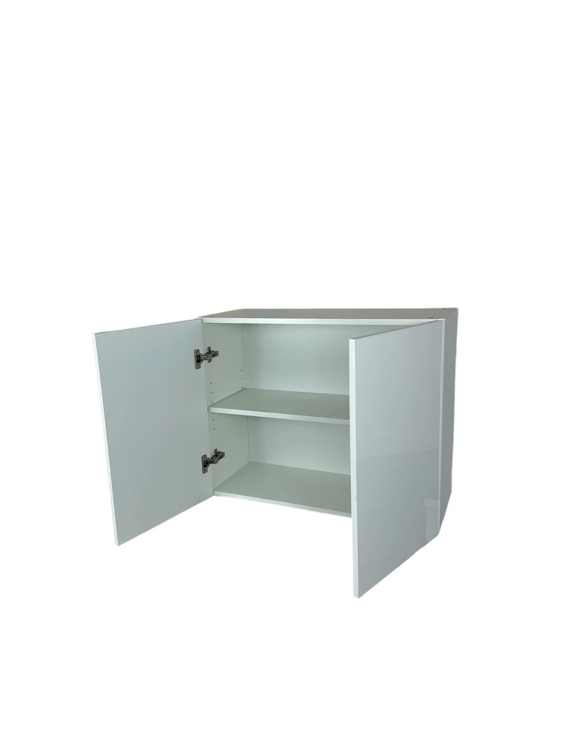 Cabinet de Haut poêle - 2 Portes - 30 po de large x 18 po de hauteur - Mélamine Laquée Blanche