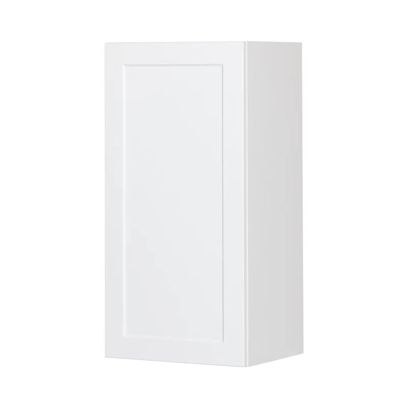 Cabinet de Haut - 1 Porte - 15 po de large x 30 po de hauteur - Polymère Blanc Shaker