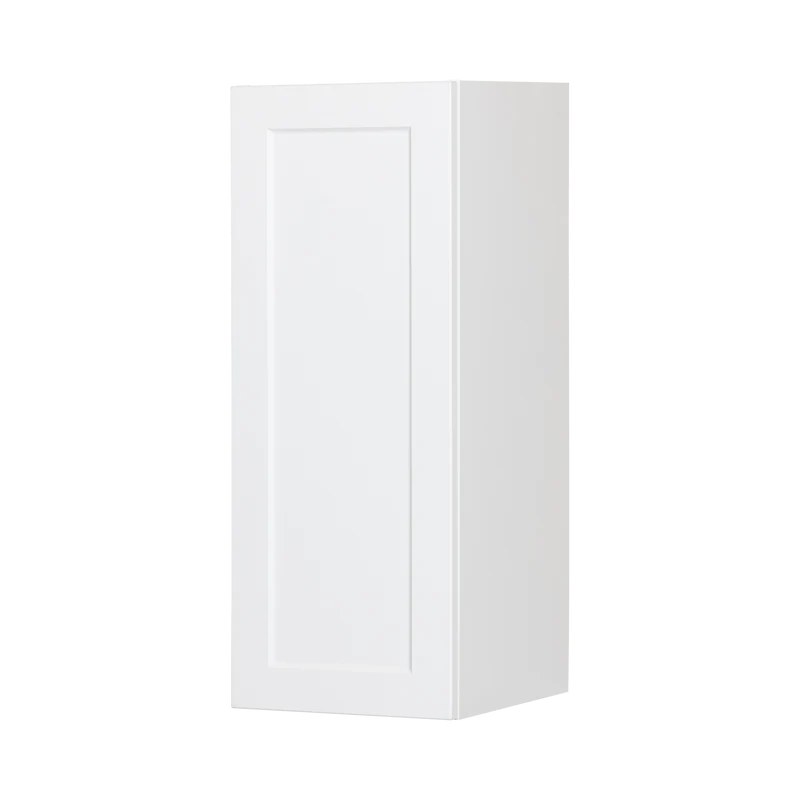 Cabinet de Haut - 1 Porte - 12 po de large x 30 po de hauteur - Polymère Blanc Shaker