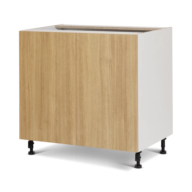 Cabinet de bas 2 porte - 36 pouce de large - Melamine Bois Zen
