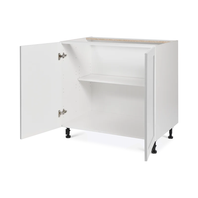 Cabinet de bas - 2 porte - 33 pouces de large - Polymère Shaker Gris