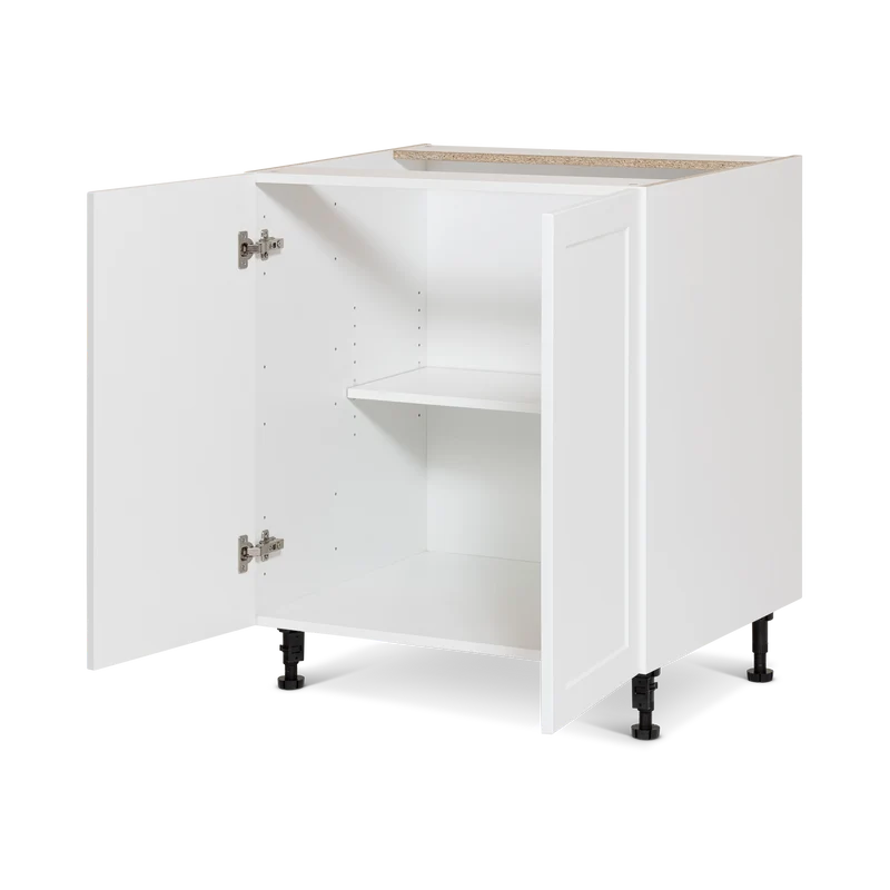 Cabinet de bas - 2 portes - 33 pouces de large - Polymère blanc shaker