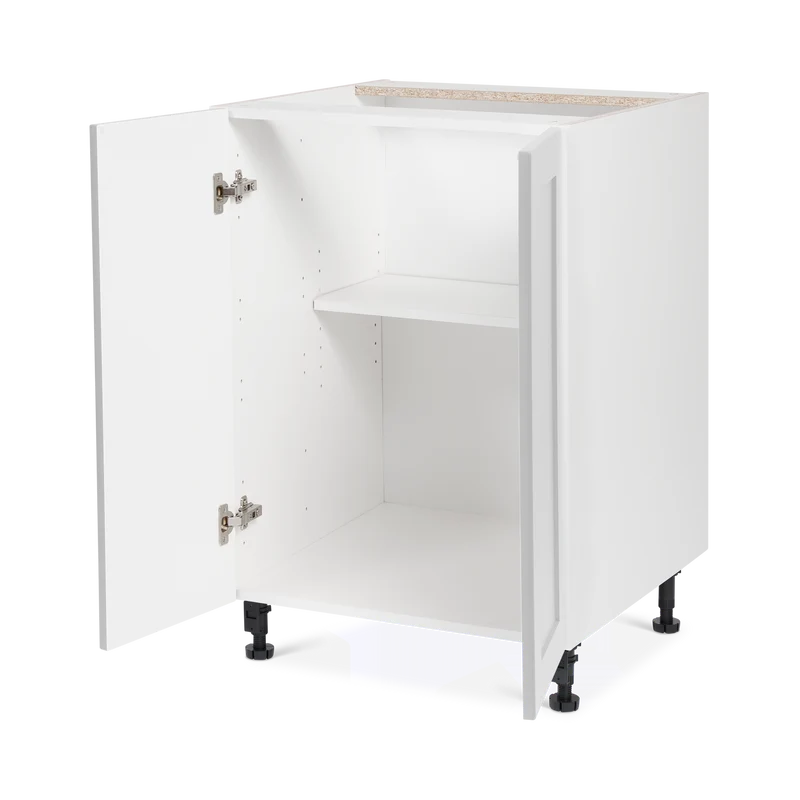 Cabinet de bas - 2 portes- 30 pouces de large - Polymère Shaker Gris
