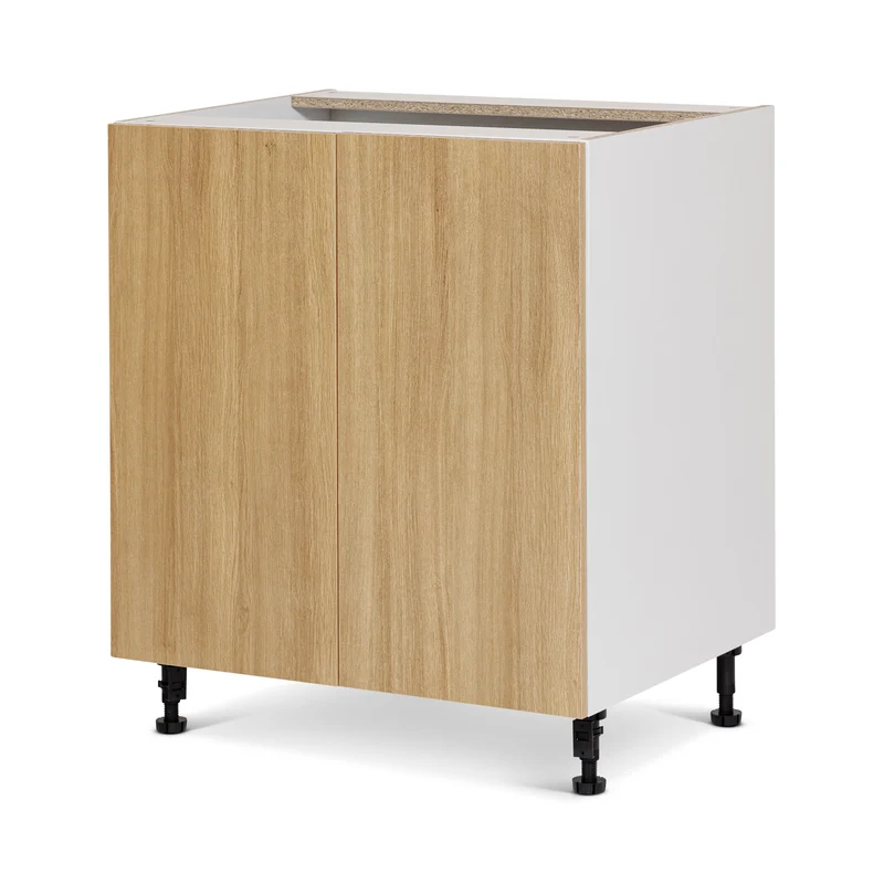 Cabinet de bas 2 porte - 30 pouce de large - Melamine Bois Zen