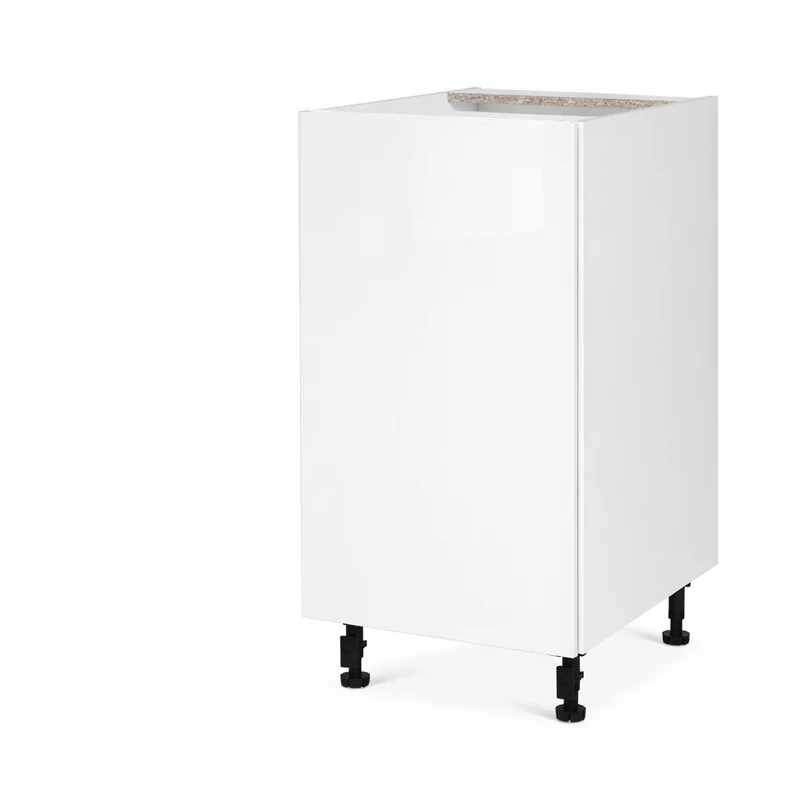 Cabinet de bas - 1 porte - 21 pouces de large - Mélamine Laquée Blanche