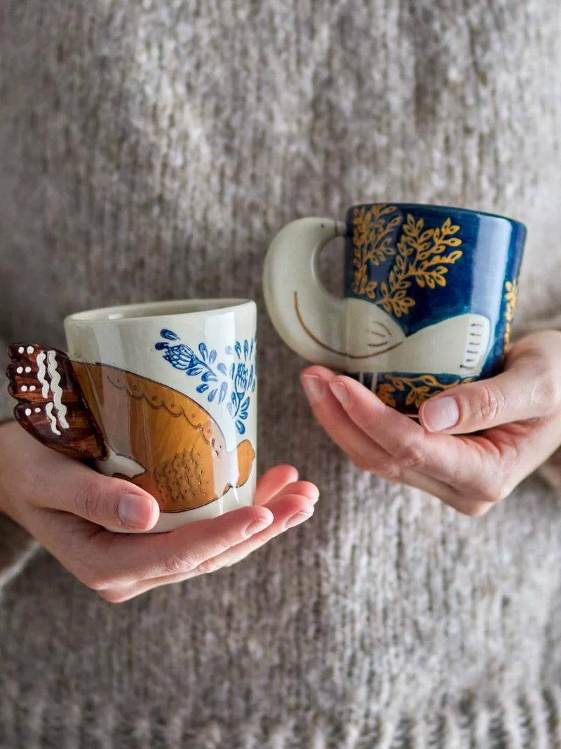 Tasse oiseaux blanc