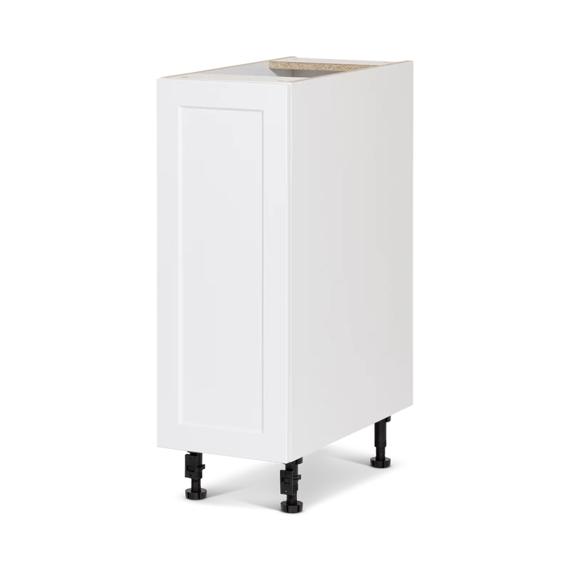 Cabinet de bas - 1 porte - 12 pouces de large - Polymère blanc shaker