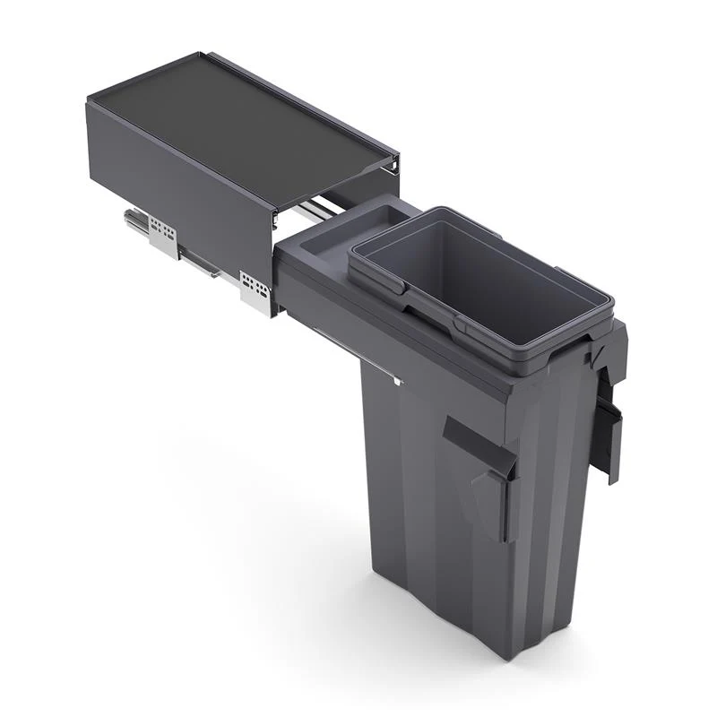 Poubelle coulissante MaxBin 12 po. 32L 1 bac anthracite