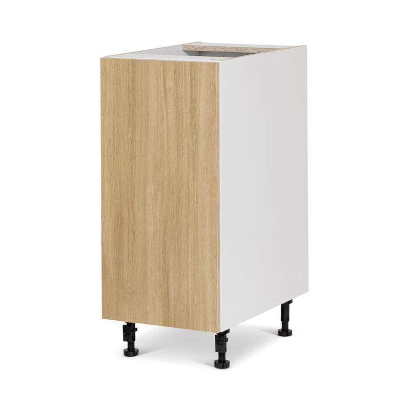 Cabinet de bas 1 porte - 15 pouce de large - Melamine Bois Zen