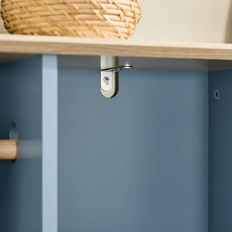 SoBuy BZR189-HG Meuble de Rangement Salle de Bain Armoire Porte-Papier Toilette Porte Brosse WC avec 1 Porte