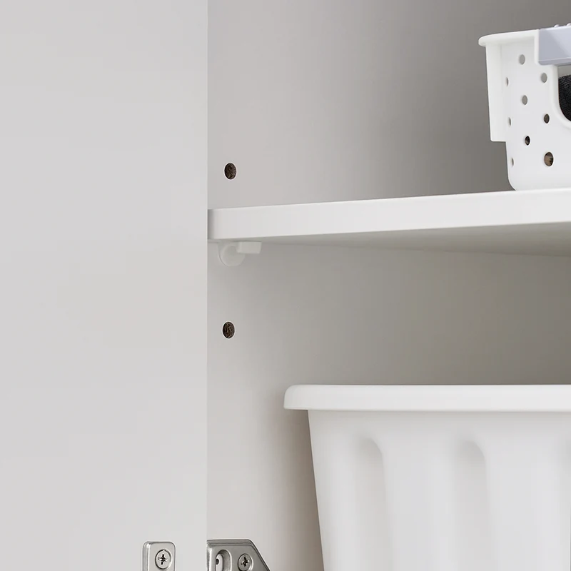 SoBuy BZR98-W Meuble sous-Lavabo, Meuble sous-Vasque à 2 étages réglable et 2 Portes