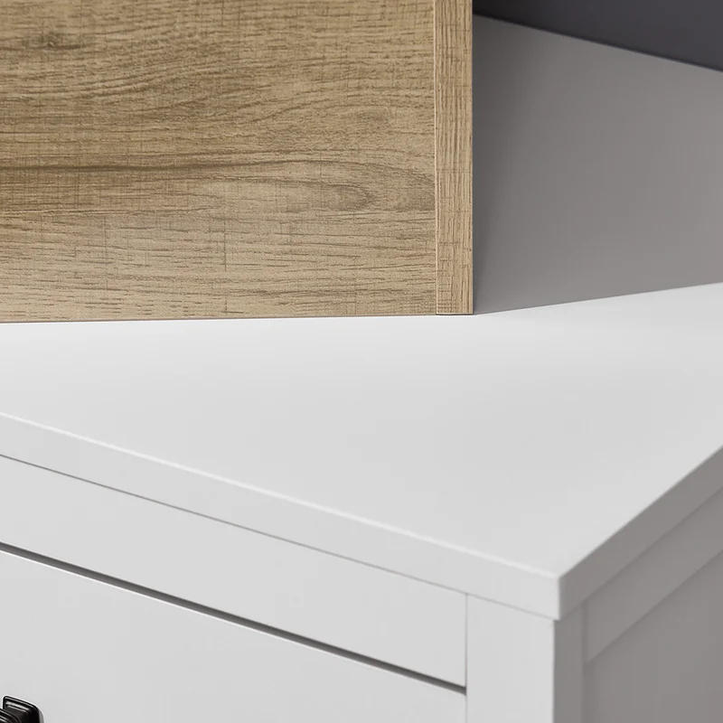 SoBuy BZR96-W Armoire à Linge avec Sac à Linge, Meuble Bas de Salle de Bain, Coffre à Linge, Porte Vêtement