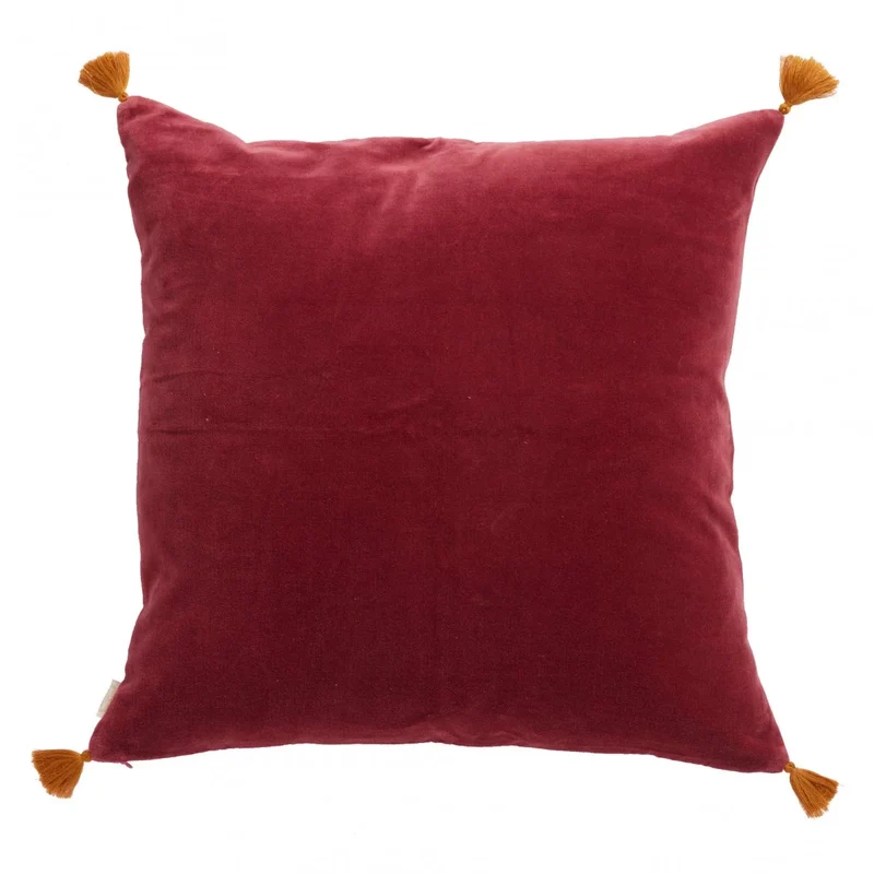 Coussin à fleurs violine
