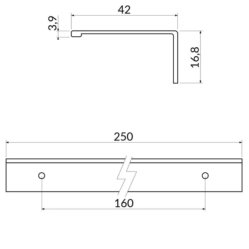 Poignée R4567 blanc mat 160 mm