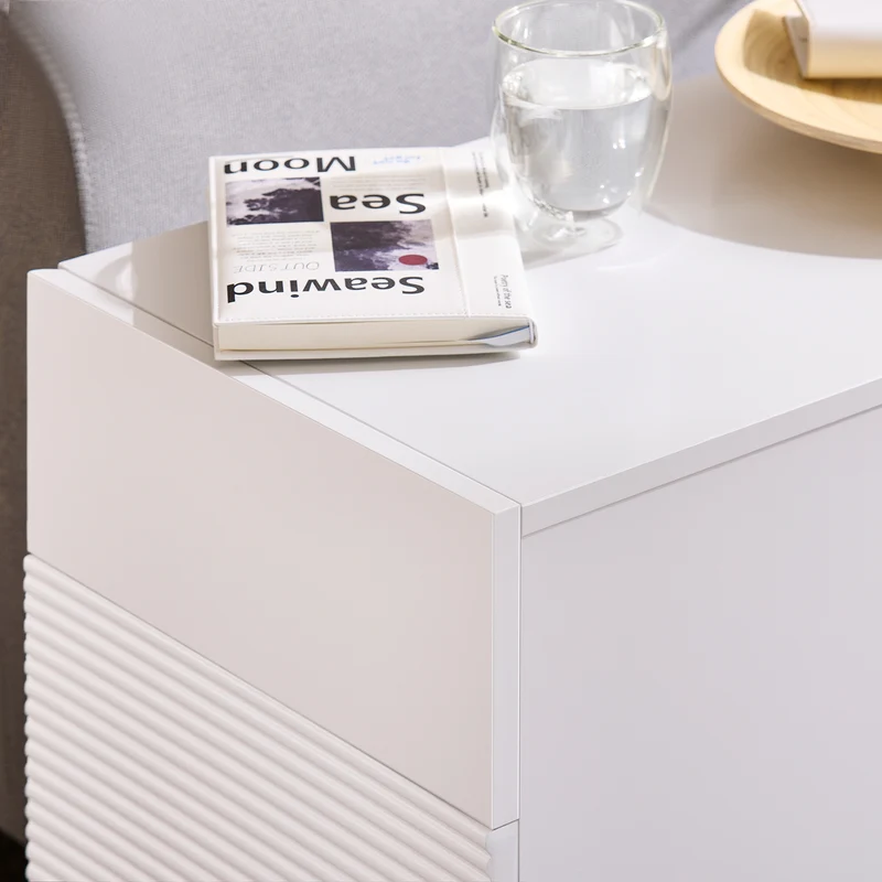 SoBuy FBT135-W Table d’Appoint, Bout de Canapé de Salon, Table à Café, Caisson de Bureau avec 1 Tiroir 1 Porte et Compartiments