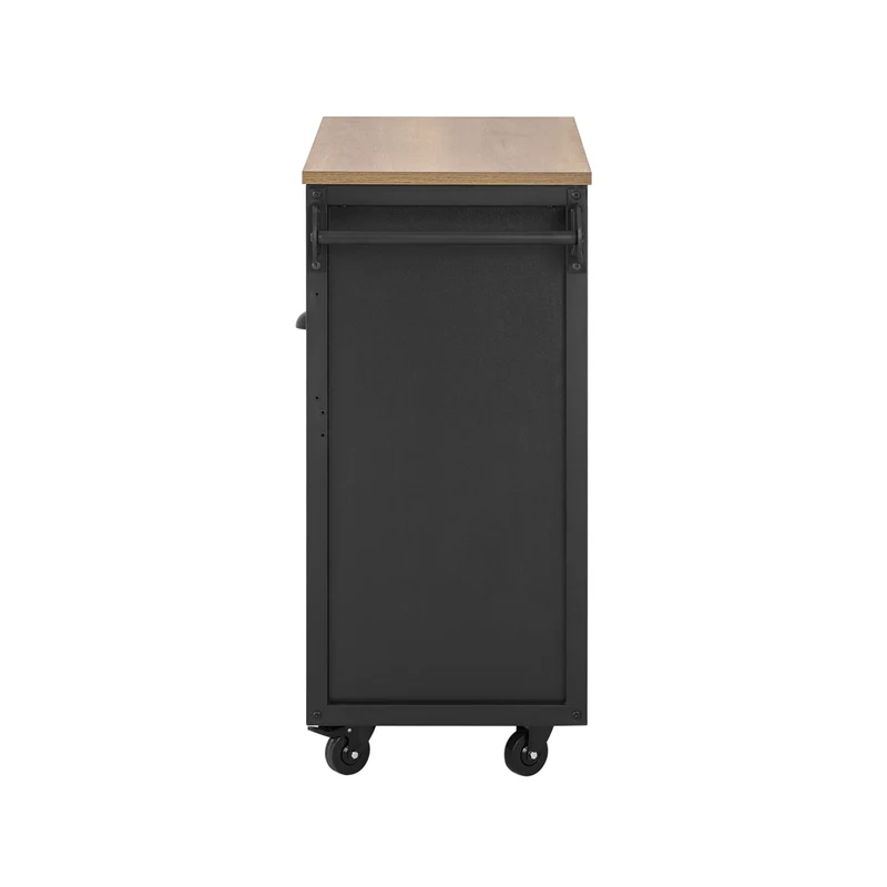 SoBuy FKW122-SCH Desserte de Cuisine à roulettes Chariot de Cuisine, 1 Porte-Bouteilles, 2 Tiroirs et 2 Portes