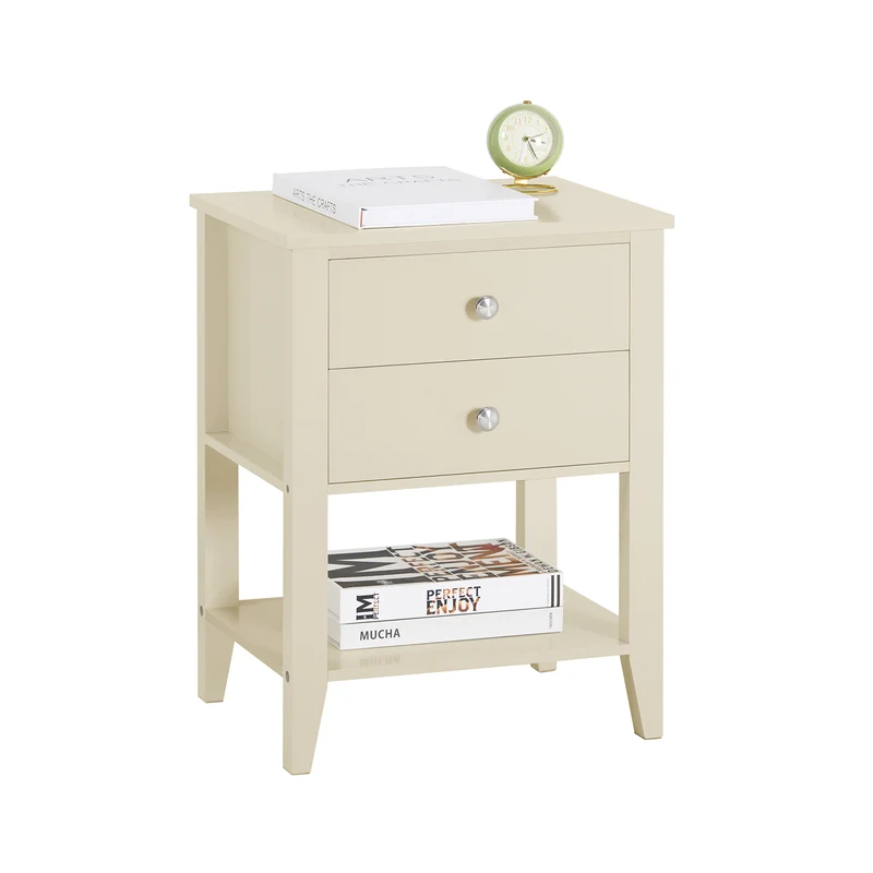SoBuy FBT114-MI Table de Chevet Table de Nuit Bout de Canapé Table d'Appoint Table Téléphone Table de Café Table de Lit Table Basse Beige
