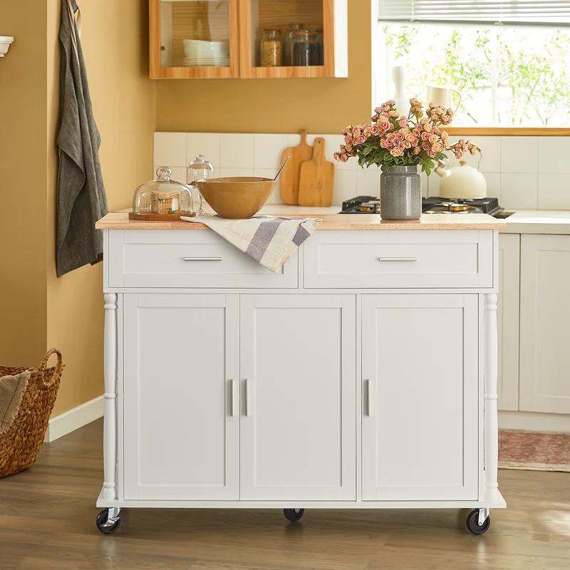 SoBuy FKW116-WN Desserte sur roulettes, Chariot de Cuisine