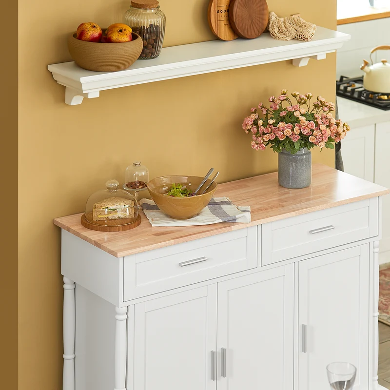 SoBuy FKW116-WN Desserte sur roulettes, Chariot de Cuisine