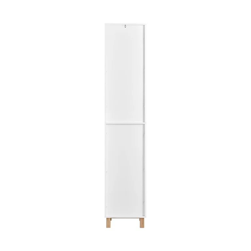 SoBuy BZR91-W Meuble Colonne de Salle de Bain avec 6 Compartiments de Rangement, Placard Armoire Haute, Étagère de Rangement