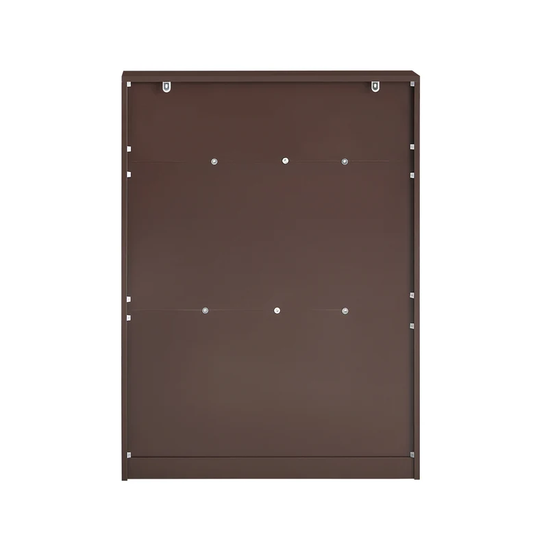 SoBuy FSR87-BR Meuble de Rangement à Chaussures Armoire à Chaussures Commode à Chaussures 2 abattants et Compartiment