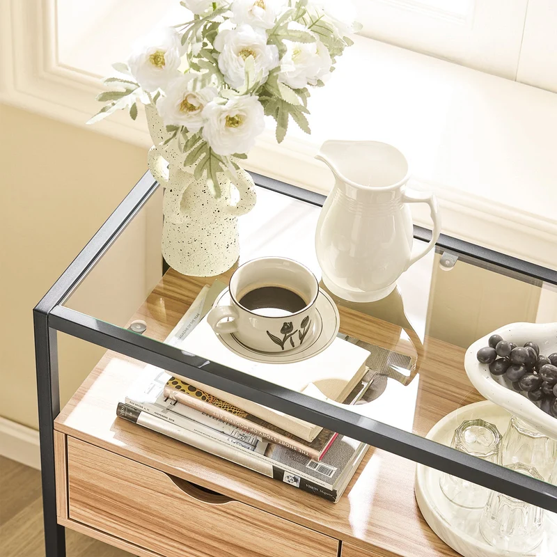 SoBuy FSB54-N Table Console, Table d’Entrée, Meuble d’Entrée, Bout de Canapé, Table Décorative, Buffet