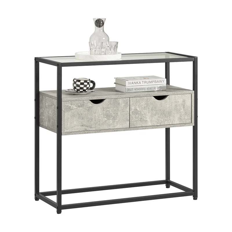SoBuy FSB54-HG Table Console, Table d’Entrée, Meuble d’Entrée, Bout de Canapé, Table Décorative