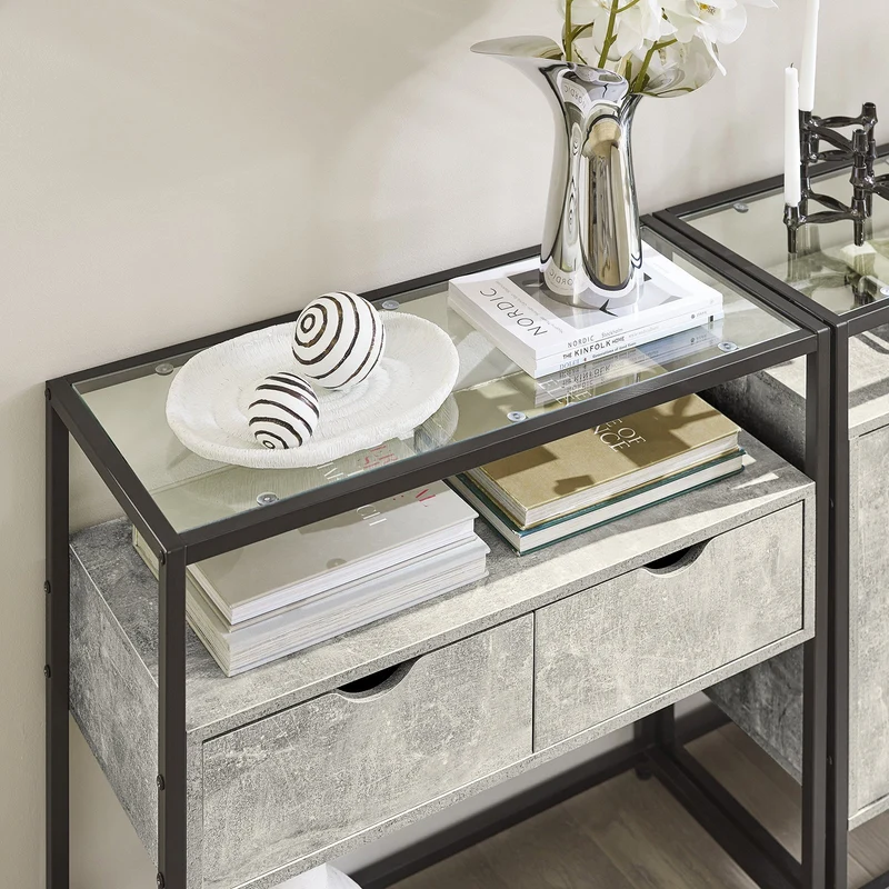 SoBuy FSB54-HG Table Console, Table d’Entrée, Meuble d’Entrée, Bout de Canapé, Table Décorative